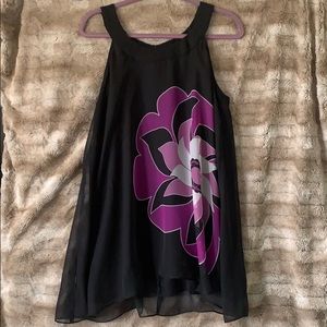 Gorgeous loose fitting sheer flower top
